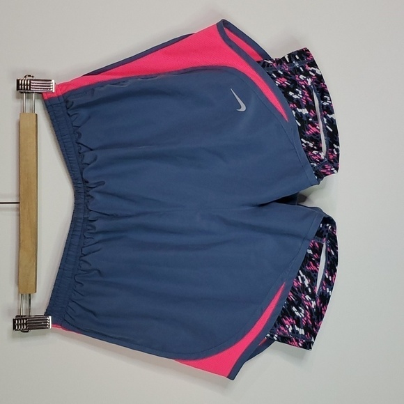 NIKE Dri-fit small blue and pink athletic shorts - Picture 1 of 6